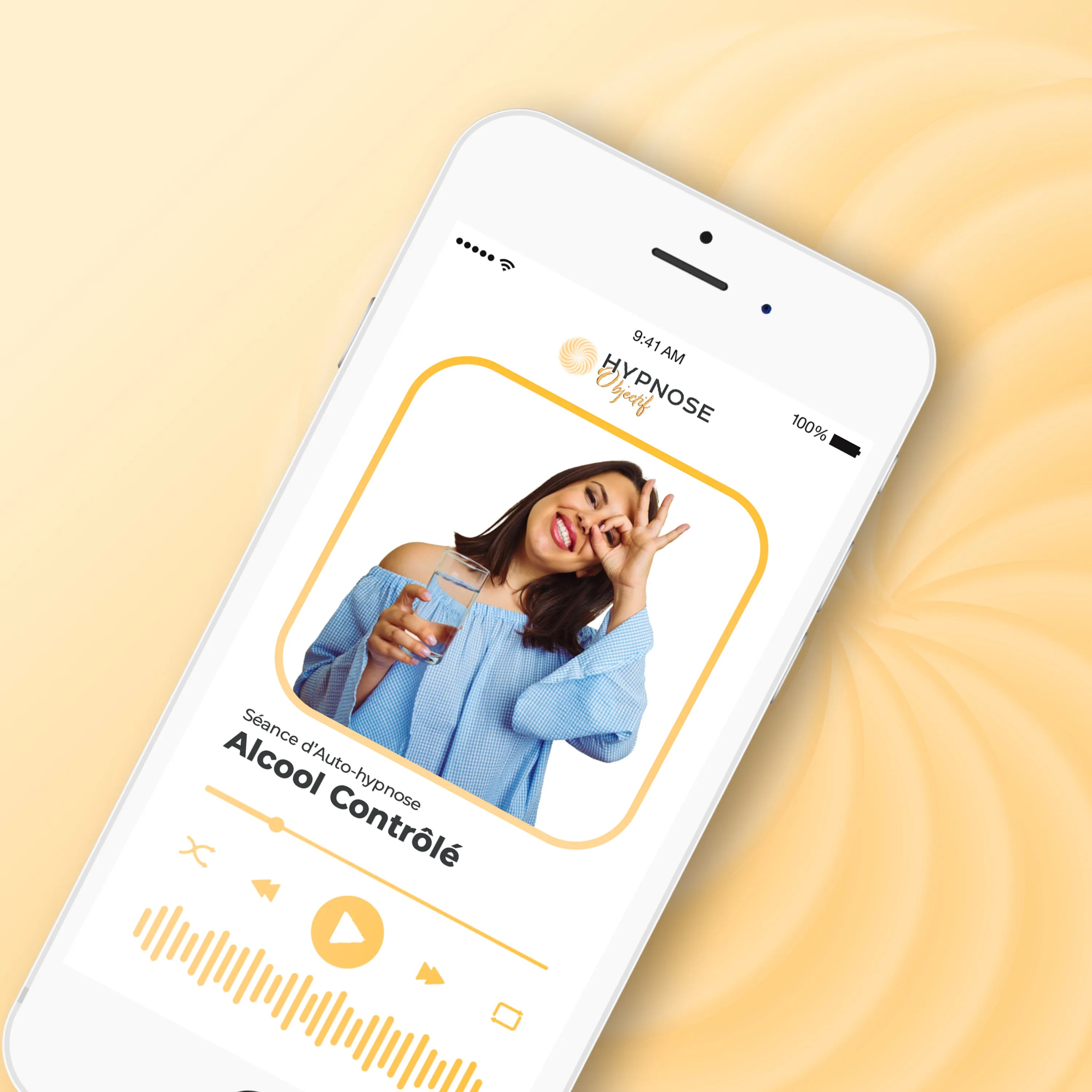Mockup de la séance Alcool Contrôlé– séance d’auto-hypnose 20 minutes – HypnoseObjectif