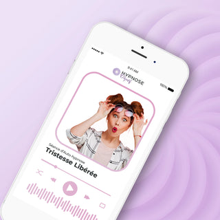 Mockup de la séance Tristesse Libérée – séance d’auto-hypnose 20 minutes – HypnoseObjectif